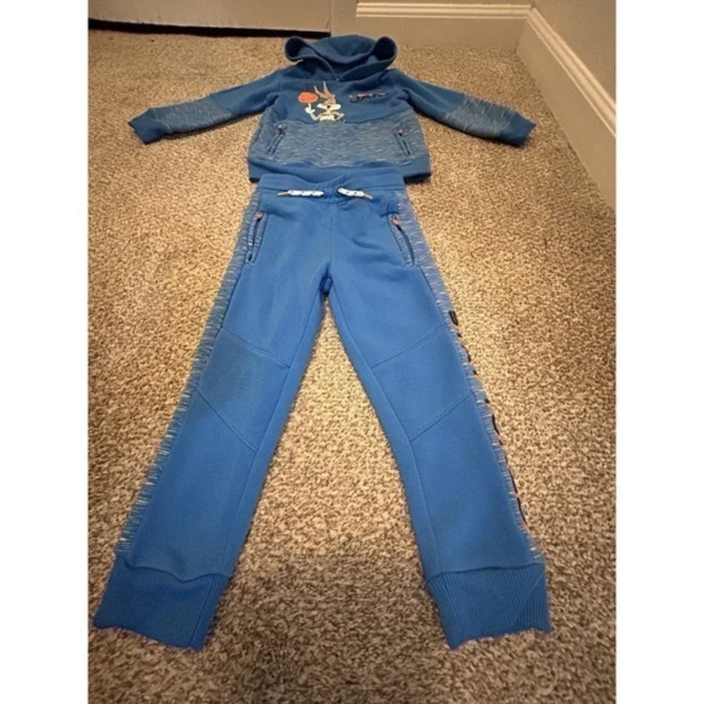 2-PC Space Jam Boys Hoddie Pants Set‎ Blue Kids 3T